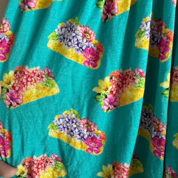 Posh Peanut Bamboo Floral Taco Bodysuit Teal Blue 12-18 Months Baby Girl - Picture 4 of 5